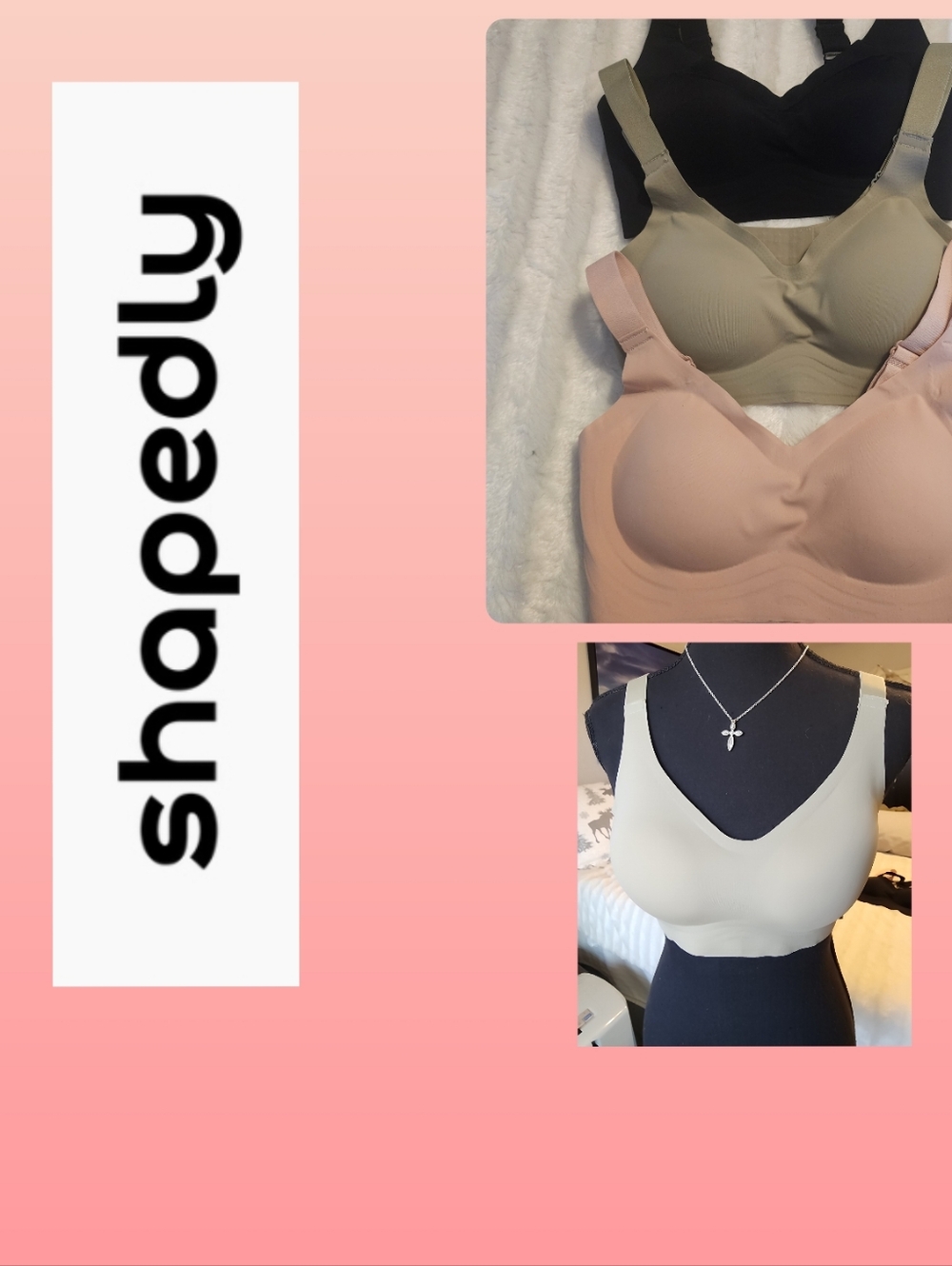 NEW. THREE Shapedly Brand Bras.